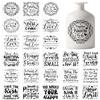 GLOBLELAND 25 fogli Adesivi con Citazioni Ispiratrici Nere Silhouette Adesivi con Testo Motivazionale Adesivi per Lanterne In Plastica con Motto di Famiglia per Finestra Decorazioni In Vetro