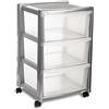 Stefanplast Libera Cassettiera 3 cassetti, Argento, 40 x 40 x 63 cm