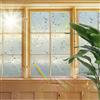 GQINGHUA Vetri Privacy Pellicola per Finestre 70 x 200 cm, Non Adesivo, Impermeabile, Traslucido Decorative,Protezione Solare, Pellicola per Vetri Privacy Pellicola, per Ufficio Bagno, Foglie