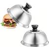 Lepidi 2 Pezzi Cappe per Hamburger, Cloche Acciaio per Hamburger, per Barbecue, Cucina, Bistecca, Barbecue e teppanyaki