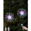 Joysing Luci natalizie 2 pezzi 180 LED fuochi d'artificio catena luminosa | a batteria con telecomando 8 modalità di illuminazione natalizia impermeabile fuochi d'artificio per esterni decorazione