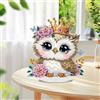 Plstod Diamond Painting Ornamenti da Tavolo, Gufi Diamantini Crystal Art Decorazione da Tavolo, Diamond Painting Adulti Tabletop Kit Decorazione per Studente Principiante, Adulti e Bambini