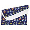 Panini Tessuti, Porta Bavaglino Bavetta in Cotone con tela Aida da ricamare per la pappa - pranzo - merenda in asilo dimensione 16x30 cm Fantasia Astronavi