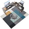 Laegnfho Tappeto Sedia Ufficio Tappeto Salvapavimento Antiscivolo Ufficio Protettore del Pavimento Tappeto per Sedia con Ruote Tappeto Sedia Gaming Pavimenti per Parquet e Pavimenti Duri 140 x 180 cm