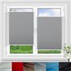 YANHONG Tenda Plissettata Oscurante 40 x 80 cm Protezione Privacy Tende a morsetto senza fori, Parti per Il Montaggio Incluse per finestra e camera da letto, Grigio Chiaro