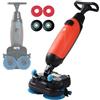 UIBAO Lavasciuga Pavimenti Automatico Compatto Senza Fili,36V Batteria al Litio,360° Doppie Spazzole 240 Giri/Min,3 in 1 Multifunzione,Larghezza 42cm,per Pavimenti Legno Marmo Cemento Red