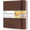 Lightwish Quaderno di Acquarello, 19x19cm, Carta 100% Cotone Pressata a Freddo | 20 Fogli 40 Pagine | 300GSM (140lb) | Copertina in Lino e Cotone, Quaderno per Artisti, Pittura e Media Mista