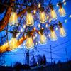 Zuske 45M LED Catena Luminosa Esterno, ST38 Catena Luci Stringa Giardino con 73+3 Lampadine, IP65 Impermeabile Luci Esterne a Corda per Casa Festa Natale Terrazza Matrimonio Partito, Bianco Caldo