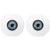 PATIKIL Occhi Finti 30mm, 1 Paio Occhi Acrilici Realistici, Metà Bulbi Oculari Plastica per Maschere, Oggetti Scena Halloween, Artigianato Artistico, Blu Grigio