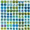 PH PandaHall 50 Styles Halloween Occhi Cabochon in Vetro 100pz Drago Gatto Gufo Uccello Allievo Umano Artigianato Occhi 10mm Mezza Rotonda Gemme Cabochon di Vetro per Puntelli d'Arte Gioielli