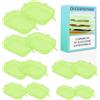 Didarenba Coperchi in silicone estensibile 12 pezzi dimensioni diverse lavabili in lavastoviglie coperchio tappi silicone verde