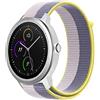 Niboow 20mm Cinturino per Garmin Vivoactive 6 /Vivoactive 5 / Vivoactive 3 music/Forerunner 165, Nylon Cinturino per Garmin Venu Sq 2 / Venu 2 Plus/Venu Sq 2 Music/Venu Sq Music - Blu/Bianco