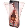 NALIA 360 Gradi Cover compatibile con Samsung Galaxy S8, Totale Custodia Protezione Silicone Trasparente Full-Body Case, Gomma Morbido Cellulare Ultra-Slim Protettiva Bumper, Colore:Rosa Gold Oro