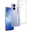 REY Cover in Gel TPU Trasparente per Vivo V60 Lite 4G/5G, Ultra Sottile 0,33 mm, Morbido Flessibile, Custodia Silicone