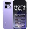 realme 16 Pro 5G Smartphone 8+512GB,Orchid Purple,MediaTek Dimensity 7300 Max,6.78 144Hz AMOLED,200MP OIS rear camera,50MP front selfie,6500mAh battery,80W ultra charge,NFC,eSIM,IP69