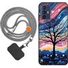 vingarshern Cover TCL 30E Custodia in Silicone Sottile,TCL 30E Cover Antiurto Con Motivo,TCL 30E Case Silicone Con Catena/Cordino per Cellulare,Modèle*07