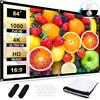 Hengrongshen Tela per proiettore da 84 pollici, facile da appendere, 16:9, 4K HD, portatile, pieghevole, antipiega, proiezione fronte/retro, 186 x 105 cm, per esterni e home theatre