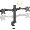 H HDWR Hardware for business Supporto per Due Monitor, Ergonomico, 17-32 Pollici, due Schermi, VESA 75/100, Rotazione 180°, Solida Struttura in Acciaio, Funzione di Inclinazione, HDWR SolidHand-AM02