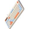 YROHGKPN Tastiera Ergonomica Con Retroilluminazione ARGB 98 Tasti Con Porta USB Compatibile Per Più Sistemi Comodo Tasto Meccanico