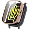 YKNIUFLY Cover Compatibile con Xiaomi Redmi Watch 5 Active, PC + Schermo Temperato Pellicola Integrata, Cassa Dell'orologio Anticaduta e Antigraffio.(Rosa)