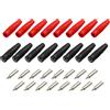 Medrialife Connettore a banana da 4 mm, set da 16 pezzi, connettore femmina a banana in rame, isolato, adattatore per altoparlante, amplificatore, cavo audio