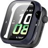 BoerHang Cover Compatibile con Honor Watch 5, Custodia Anti-collisione in PC Rigido + Pellicola Protettiva in Vetro Temperato, Cover Compatibile con Honor Watch 5.(Blu inchiostro)