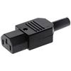 Kfwfuaee IEC 320 C13 Connettore di alimentazione riscritto femmina spina a 3 pin da 10 A/250 V Connettore protezione coperchio connettore adattatore spina coassiale cavo di saldatura bulkhead pannello