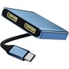 AUKOKIOULA Adattatore splitter da USB C a doppio DisplayPort 4K a 60Hz, adattatore per doppio monitor per display esteso con 2 DisplayPort/USB3.0/100W PD ricarica rapida, compatibile con MacBook/HP/Dell/Lenovo