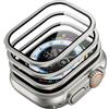 XINML Protezione schermo compatibile con Apple Watch Ultra 3/2/1, 3 pezzi in vetro temperato 49 mm, protezione schermo cassa in titanio, ultra sottile durezza 9H, anti graffi, senza bolle