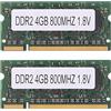 Yangyou 2 PZ DDR2 4 GB 800 Mhz Laptop Ram PC2 6400 2RX8 200 Pin SODIMM per Memoria Laptop