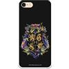 LA CASA DE LAS CARCASAS Custodia per iPhone 7 - iPhone 8 - iPhone SE 2020 Ufficiale Harry Potter Hogwarts Floral per proteggere il tuo cellulare. Cover per Apple in silicone flessibile con licenza ufficiale di Harry Potter.