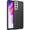 NALIA Custodia Silicone Effetto Pelle per Samsung Galaxy S21 FE - Grip & Opaca - BARRON Cover Protettiva (Anti-Impronta, Antiurto & Sottile) - Marchio Tedesco