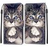 Feyten Cover per Oppo A15/A15s, Custodia in Pelle Oppo A15/A15s, Flip Custodia Pelle PU con [Magnetica][TPU Antiurto][Supporto Stand] Cover a Libro Portafoglio per Oppo A15/A15s (Gatto 1)