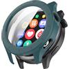 FTRONGRT Cover Compatibile con Xiaomi Watch S4 / eSIM, PC + Pellicola Temperata Tutto Compreso Antigraffio Custodia Protettiva.Ago di Pino Verde