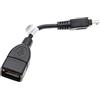 vhbw Adattatore OTG Compatibile con Sony HDR-CX305E, HDR-CX160E, HDR-CX350VE dispositivi portatil - Cavo da Mini USB (Maschio) a Porta USB-A Nero
