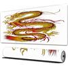 EOMKSE Tappetino per mouse da gioco,grande,antiscivolo,impermeabile,con bordi cuciti,Design asiatico del drago d'oro cinese,per gaming,ufficio,casa,40x90 cm