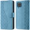 CaseGla Cover per Samsung Galaxy A12 custodia portafoglio Blu | Blocco RFID, 3 scomparti carte, 1 tasca banconote, Chiusura magnetica, Supporto, Pelle PU flip cover per Samsung A12