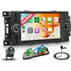 Rimoody 4G+64G Android Autoradio per Jeep Compass Chrysler 300C PT Cruiser Dodge RAM 1500 2500 Wireless Carplay Android Auto 7 Pollici Autoradio con Navi WIFI Bluetooth FM/RDS 32 EQ/SWC Telecamera Posteriore