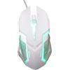 VBESTLIFE Mouse Cablato, X7 Mouse Ottico Cablato 1600DPI Luce Respiratoria Automatica a 7 Colori Porta USB Gaming Mouse Luminosi Accessori per Computer per PC Computer Laptop(bianco)