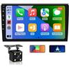 PolarLander Autoradio 9 pollici Sistema Android Stereo 2.5D Schermo capacitivo Bluetooth WIFI GPS Quad Core SWC FM BT USB con telecamera posteriore