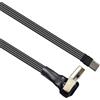 Zkydhbd Cavo di ricarica rapida da USB C a USB di tipo C, 10 W, ricarica rapida, ad angolo retto, cavo dati a 90 gradi