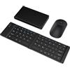 TKMARS Tastiera Bluetooth Pieghevole Ricaricabile Wireless con Layout Inglese, Portatile Viaggio Mini Tastiera Silenziosa Mouse Set per Android Windows iOS iPad Smartphone Tablet Laptop PC - Nero