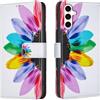 Tivenfezk Creativo Custodia Portafoglio per Samsung Galaxy A34 5G,Colorato Slot per Schede PU Pelle Girasole Case Libro con Supporto Magnetico Flip Cover