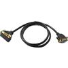 System-S D Sub15 Cavo 100cm HD VGA 15 Pin maschio a femmina DB15 Angolo Down Angled Adattatore