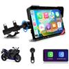 Jansite 7 Pollic Schermo Carplay Moto Android Auto, Navigatore Moto IP67 Impermeabile Schermo con Doppio Bluetooth Siri/GoOgle Assistant