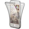 NALIA 360 Gradi Cover compatibile con Apple iPhone 6 6S, Totale Custodia Protezione Silicone Trasparente Sottile Full-Body Case Morbido Cellulare Ultra-Slim Protettiva Bumper Guscio - Grigio