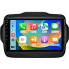 VIBEX Autoradio 9 Android per Jeep Renegade 2014 2015 2016 2017 2018 2019 2020, Wireless Apple CarPlay Android Auto, Navigazione GPS, Bluetooth, WiFi, Schermo Touchscreen, Supporto Retrocamera
