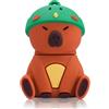 leizhan 16GB USB Flash Drive Computer External Storage Cute Capybara Design Famiglia Studente Amico Regalo - Martin Pescatore Verde