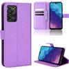 Jiajihua Custodia Compatibile con ZTE Blade V30 Vita,Compatibile con ZTE Blade V30 Vita 8030 Custodia con slot per carte di credito Flip Stand Purple