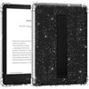MoKo Custodia per Kindle 6 (11ª gen, 2024/2022), Glitter/Nero | Cover posteriore in TPU ultra sottile, Flessibile e Trasparente con Cinturino da polso